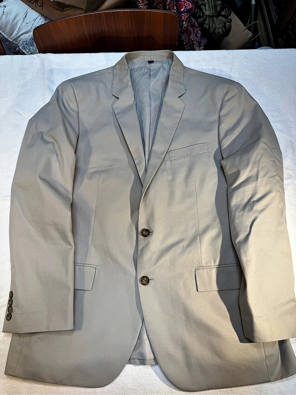 J.Crew Thompson Suit Jacket in Cotton Stone  40R